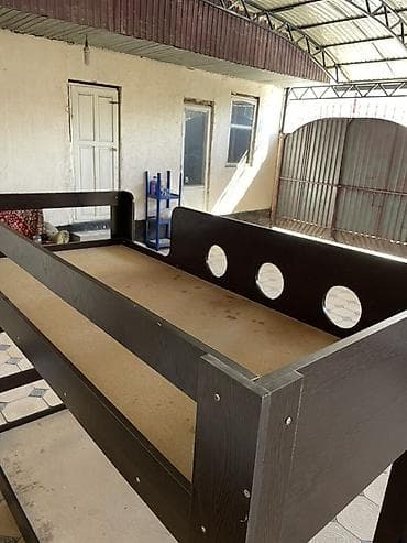 кровати двухъярусные: Двухъярусная детская кровать, ЛДСП, цвет - Коричневый — 4