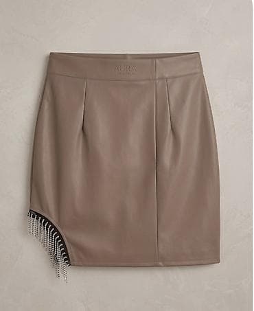 Юбка, Мини, По талии, С вырезом