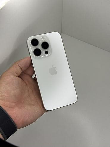 IPhone 15 Pro, Б/у, 256 ГБ, White Titanium, 85 % at lalafo.kg IPhone 15 Pro, Б/у, 256 ГБ, White Titanium, 85 %