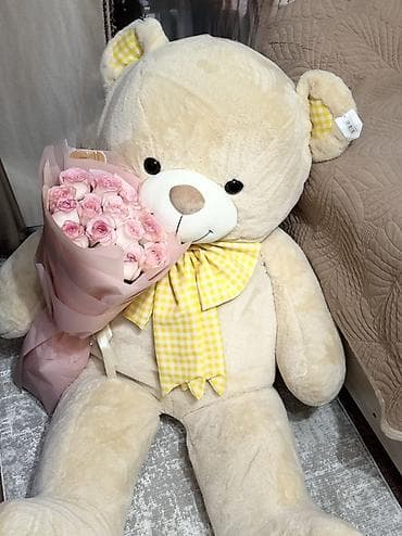 домашние костюмы: Большой плюшевый медведь кремового цвета. - Размер: примерно 150 см — 1