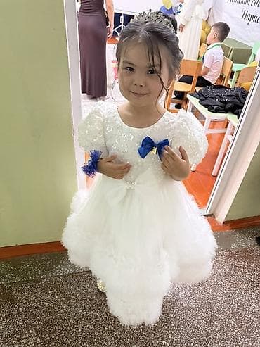 Детское платье, цвет - Белый, Новый — 4