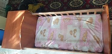 пб 2000: Детская приставная кроватка, Без колесиков, цвет - Коричневый — 3