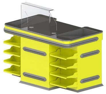 оборудование для кассы: Кассовый бокс - модель экспресс-касса рэк длина транспортера, мм	без — 1