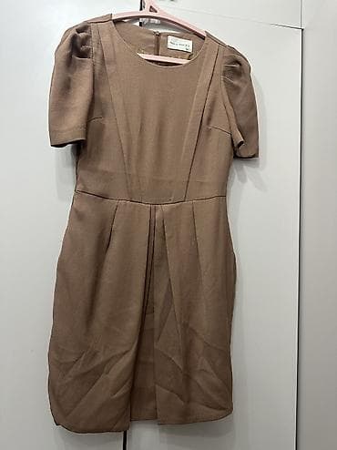 armani code: Повседневное платье, Корея, Осень-весна, Короткая модель, Атлас, Крестьянка, M — 3