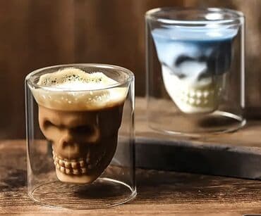 термос для риса: Стакан-термобокал «Череп» - Оригинальный дизайнерский стакан с — 4