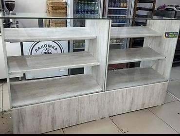 Соода жабдуулары: Витрина Нан жана таттуу токочтор үчүн, Шамдал менен, 120 см * 100 см * 66 см, Колдонулган — 2