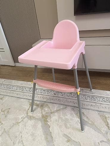 кормящий стульчик: Детский стульчик для кормления, розовый. - Компактная конструкция на — 2