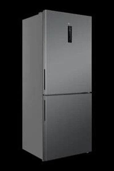 Холодильник с нижней морозильной камерой, цвет — темный/серый