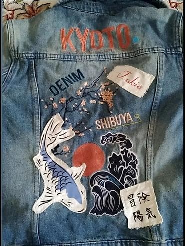 японские товары: Oригинальная джинсовая куртка Tom Tailor с японским дизайном, новая с — 4