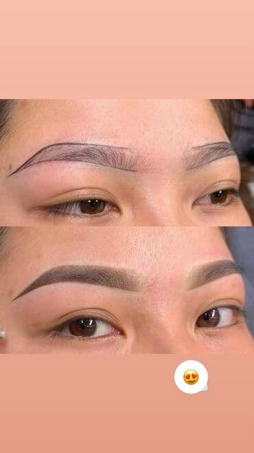 Услуги перманентного макияжа: - Пудровое напыление бровей — 2000 сом