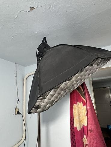 видео дрон: Студийный LED-свет с октобоксом и сотами (грид) - Источник света — 2