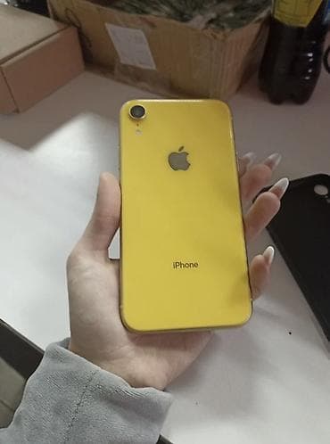 айфо 12: IPhone Xr, Б/у, 256 ГБ, Желтый, Чехол, 97 % — 1