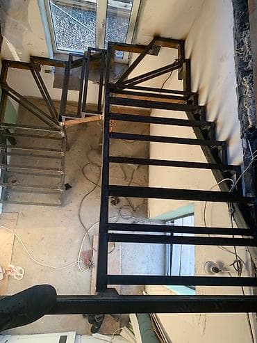 набор ключей 82: Металлическая лестница Наружные, Бесплатный замер, Форма лестницы: Много-маршевая — 5