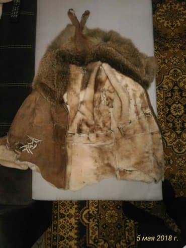 шуба кроликовая: Дубленка, натуралка, воротник лиса, очень теплая, размер 44-46, турция — 1