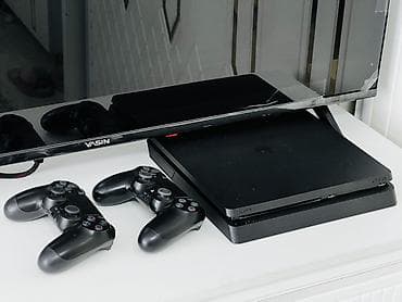 Видеоигры и приставки: PlayStation 4 Slim (PS4) — игровая консоль от Sony в чёрном цвете — 6