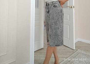 s: 1000 сом джинсовая юбка — 1