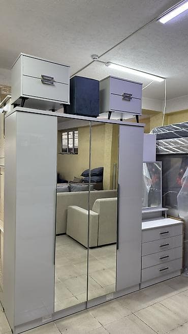 Спальный гарнитур, Новый, Двуспальная кровать, Шкаф, Комод, МДФ, Бесплатная доставка at lalafo.kg Спальный гарнитур, Новый, Двуспальная кровать, Шкаф, Комод, МДФ, Бесплатная доставка