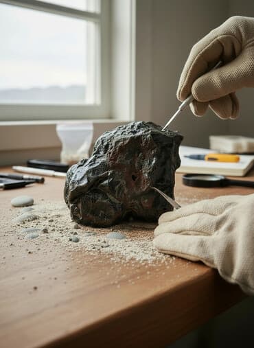 скупка набор ключей: Вулканическое стекло (похожее на обсидиан), крупный природный образец — 2