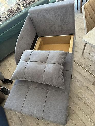 диван раскладной с 2 креслами: Кресло-кровать, Односпальный, цвет - Серый — 5