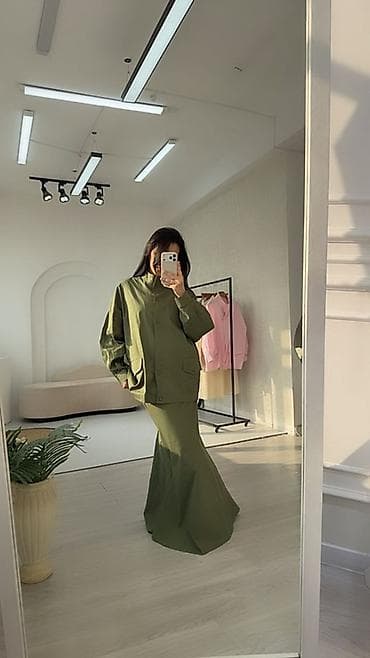 Толстовки, худи: Костюм с юбкой, Макси, Made in KG, Все размеры — 9