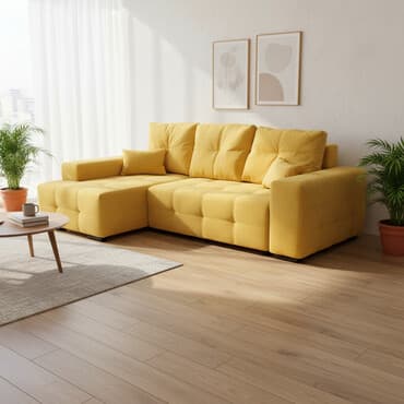 Угловой диван, Складной, Трехместный