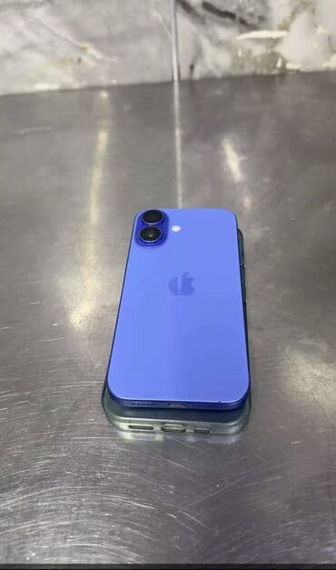 айфон телефондор: IPhone 16, Колдонулган, 128 ГБ, Көк, 96 % — 2