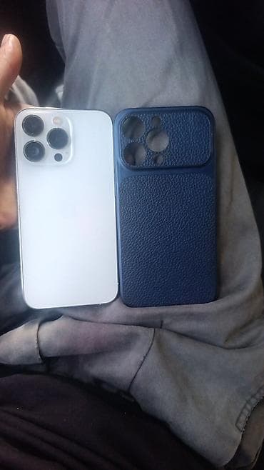 IPhone 13 Pro, Б/у, 512 ГБ, Серебристый, Чехол, 100 %