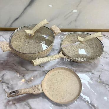 купить набор кухонных ножей: Посуда набор 3 в1 !Доставка бесплатная!Из высококачественного гранита — 2