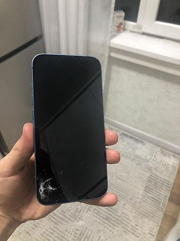 iphone 5a: IPhone 13, Б/у, 128 ГБ, Синий, Кабель, Коробка, 82 % — 1