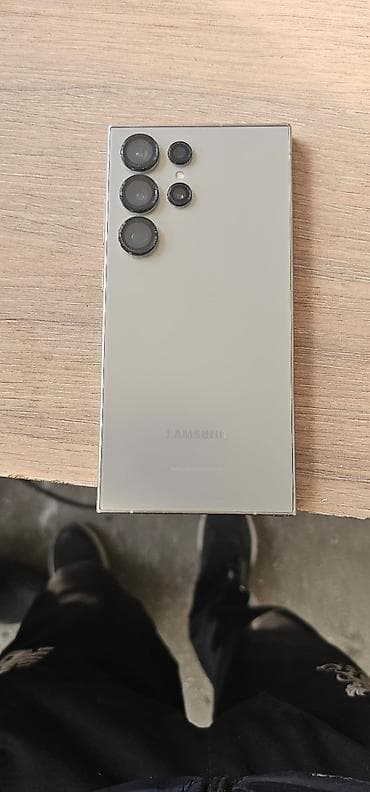 авто динамики: Samsung Galaxy S24 Ultra, Б/у, 256 ГБ, цвет - Серый, 1 SIM, eSIM — 8