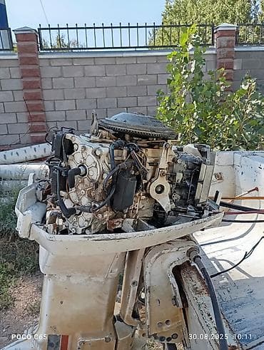 купюра 5 сом: Подвесной лодочный мотор Evinrude V4 (двухтактный) - Конфигурация — 6