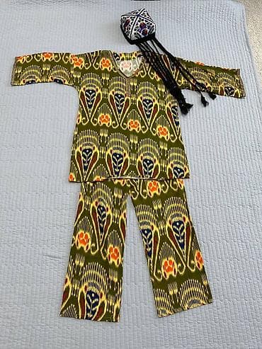 сунот кийим: Традиционный узбекский комплект из ткани “адрас/икат” (женский — 3