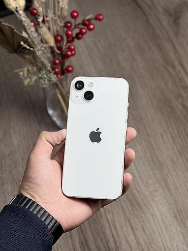 apple 12pro: IPhone 13, Б/у, 128 ГБ, Белый, Чехол, 100 % — 1