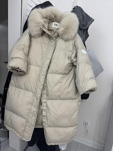 пуховик с норкой: Пуховик, Длинная модель, С капюшоном, M — 3