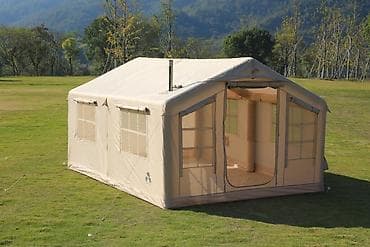 спорт: Просторная кемпинговая палатка-тент типа «домик» (бежевая) размеры — 4