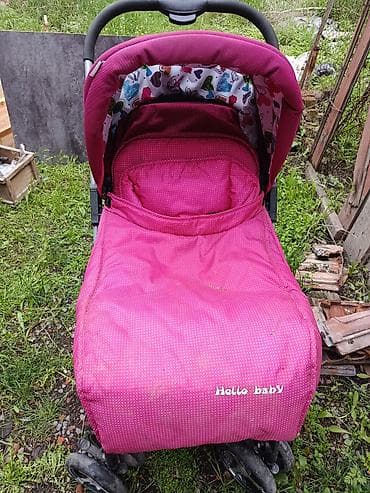 биксы одежда: Прогулочная коляска Hello Baby, складная, цвет фуксия/малиновый с — 2