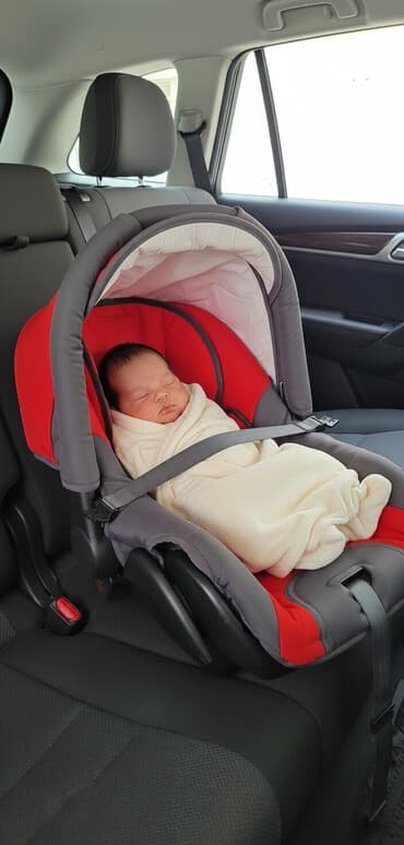 прогулочные коляски easygo virage: Автокресло, цвет - Красный, Б/у — 1