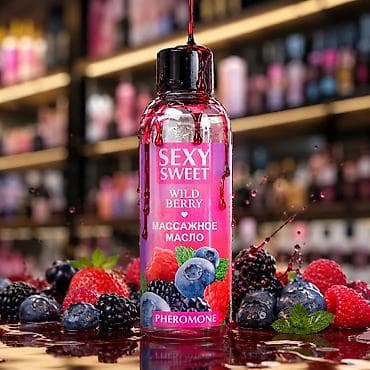 Массажное масло с феромонами WILD BERRY - аромат лесных ягод 75 мл