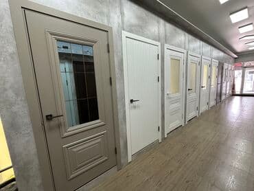 двери мешкомнатный: Межкомнатная дверь со стеклом, Сосна, цвет - Серый, 200 * x 80 см, Новый — 4