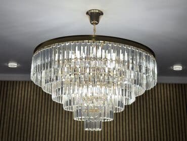 люстра с вентилятором: Подвесная потолочная люстра На 21 лампочки свечки Каркас золотистый — 6