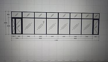 установка дверей кант: Алюминиевое окно на заказ, Тип окна: Витражные, Декоративные особенности: Фрамуга, Бесплатная установка, Без рассрочки — 2