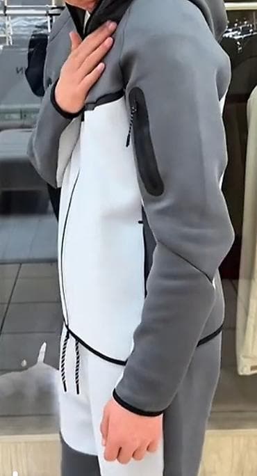 nike tech flee: Мужской спортивный костюм, L, Nike, Новый, цвет - Серый, Бесплатная доставка — 2