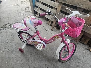 золото детский: Детский велосипед, 2-колесный, 4 - 6 лет, Для девочки, Б/у — 3