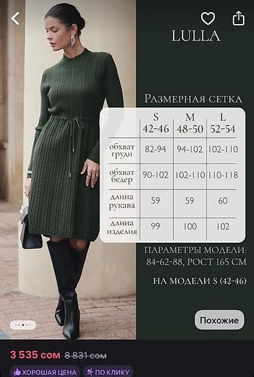 n work: Повседневное платье, Трикотаж, Платье-свитер, M — 1