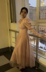 европейские бренды женской одежды: Вечернее платье, Классическое, Длинная модель, С рукавами, S — 1