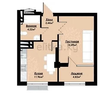 erl group: 1 комната, 40 м², Элитка, 4 этаж, Готовая ПСО (под самоотделку) — 2