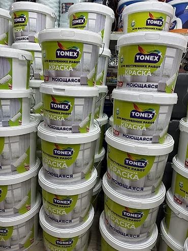 вода эмульсионка: Краска моющаяся TONEX для внутренних работ - Тип: водоэмульсионная — 1