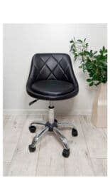 Офисное кресло, Б/у, С колесиками, цвет - Черный, Экокожа, Самовывоз
