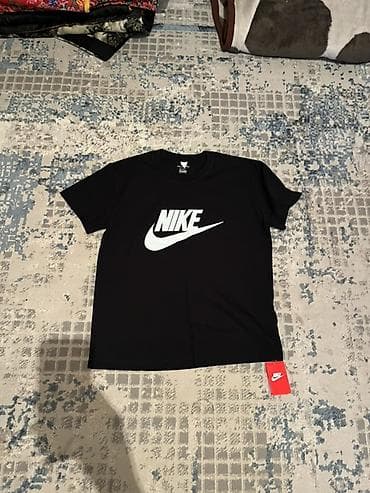 фудболка найк: Мужская футболка, L, Nike, Новый, цвет - Черный, Самовывоз — 1