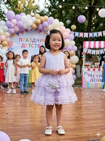 Платья: Детское платье, цвет - Голубой, Новый — 2